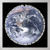 John 3:16 Earth Poster (Voorkant)