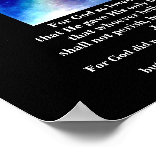 JOHN 3:16 en JOHN 3:17 Poster (Hoek)