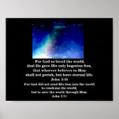 JOHN 3:16 en JOHN 3:17 Poster (Voorkant)