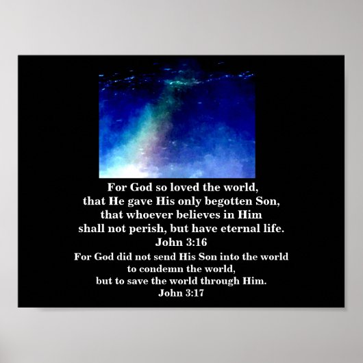 JOHN 3:16 en JOHN 3:17 Poster (Voorkant)