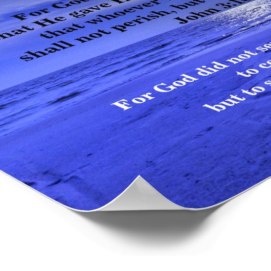 JOHN 3:16 en JOHN 3:17 Poster (Hoek)