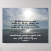 JOHN 3:16 en JOHN 3:17 Poster (Voorkant)
