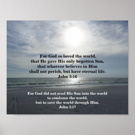 JOHN 3:16 en JOHN 3:17 Poster (Voorkant)
