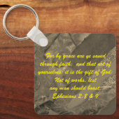 John 3:16 & Ephesians2:8 & 9 Bible Sleutelhanger (Voorkant)