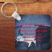 John 3:16 & Ephesians2:8 & 9 Bible Sleutelhanger (Voorkant)