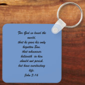 John 3:16 & Ephesians2:8 & 9 Bible Sleutelhanger (Achterkant)