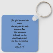 John 3:16 & Ephesians2:8 & 9 Bible Sleutelhanger (Achterkant)