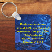 John 3:16 & Ephesians2:8 & 9 Bible Sleutelhanger (Voorkant)