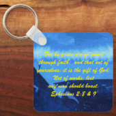 John 3:16 & Ephesians2:8 & 9 Bible Sleutelhanger (Voorkant)