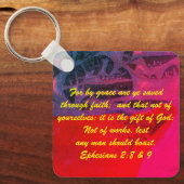 John 3:16 & Ephesians2:8 & 9 Bible Sleutelhanger (Voorkant)