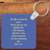 John 3:16 & Ephesians2:8 & 9 Bible Sleutelhanger (Achterkant)