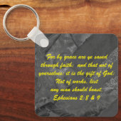 John 3:16 & Ephesians2:8 & 9 Bible Sleutelhanger (Voorkant)