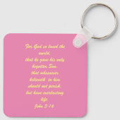 John 3:16 & Ephesians2:8 & 9 Bible Sleutelhanger (Achterkant)