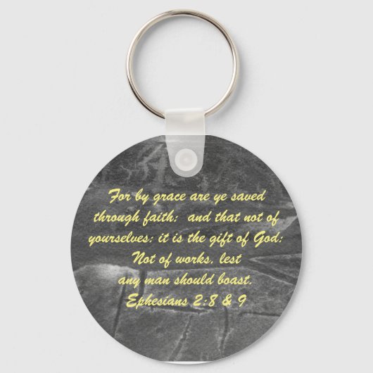 John 3:16 & Ephesians2:8 & 9 Bible Sleutelhanger (Voorkant)