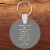 John 3:16 & Ephesians2:8 & 9 Bible Sleutelhanger (Achterkant)