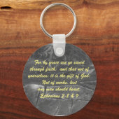 John 3:16 & Ephesians2:8 & 9 Bible Sleutelhanger (Voorkant)