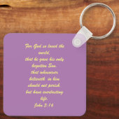 John 3:16 & Ephesians2:8 & 9 Bible Sleutelhanger (Achterkant)