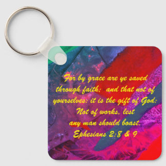 John 3:16 & Ephesians2:8 & 9 Bible Sleutelhanger