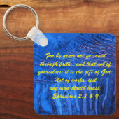 John 3:16 & Ephesians2:8 & 9 Bible Sleutelhanger (Voorkant)