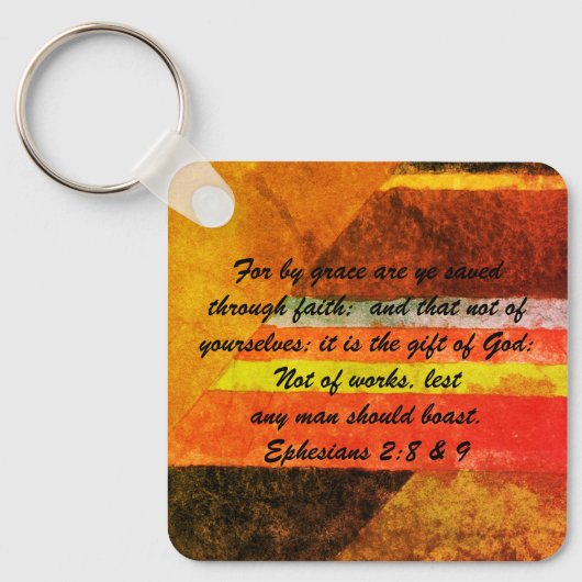 John 3:16 & Ephesians2:8 & 9 Bible Sleutelhanger (Voorkant)