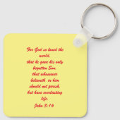 John 3:16 & Ephesians2:8 & 9 Bible Sleutelhanger (Achterkant)