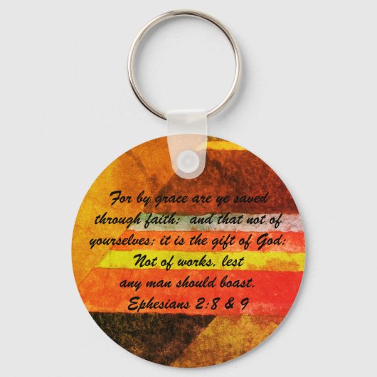 John 3:16 & Ephesians2:8 & 9 Bible Sleutelhanger (Voorkant)