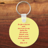 John 3:16 & Ephesians2:8 & 9 Bible Sleutelhanger (Achterkant)