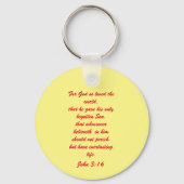 John 3:16 & Ephesians2:8 & 9 Bible Sleutelhanger (Achterkant)