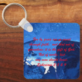 John 3:16 & Ephesians2:8 & 9 Bible Sleutelhanger (Voorkant)