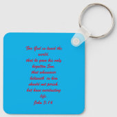 John 3:16 & Ephesians2:8 & 9 Bible Sleutelhanger (Achterkant)