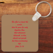 John 3:16 & Ephesians2:8 & 9 Bible Sleutelhanger (Achterkant)