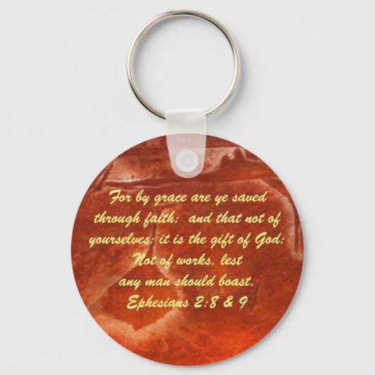 John 3:16 & Ephesians2:8 & 9 Bible Sleutelhanger (Voorkant)