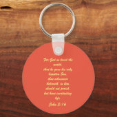 John 3:16 & Ephesians2:8 & 9 Bible Sleutelhanger (Achterkant)