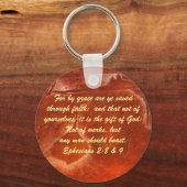 John 3:16 & Ephesians2:8 & 9 Bible Sleutelhanger (Voorkant)