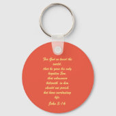 John 3:16 & Ephesians2:8 & 9 Bible Sleutelhanger (Achterkant)