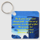 John 3:16 & Ephesians2:8 & 9 Bible Sleutelhanger (Voorkant)