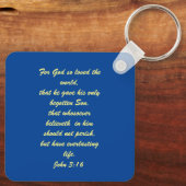 John 3:16 & Ephesians2:8 & 9 Bible Sleutelhanger (Achterkant)