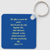 John 3:16 & Ephesians2:8 & 9 Bible Sleutelhanger (Achterkant)
