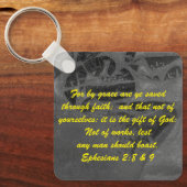 John 3:16 & Ephesians2:8 & 9 Bible Sleutelhanger (Voorkant)