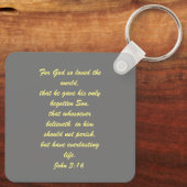John 3:16 & Ephesians2:8 & 9 Bible Sleutelhanger (Achterkant)