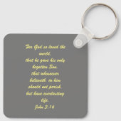 John 3:16 & Ephesians2:8 & 9 Bible Sleutelhanger (Achterkant)
