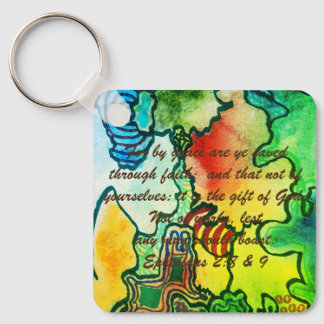 John 3:16 & Ephesians2:8 & 9 Bible Sleutelhanger