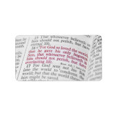 John 3:16 etiket (Voorkant)