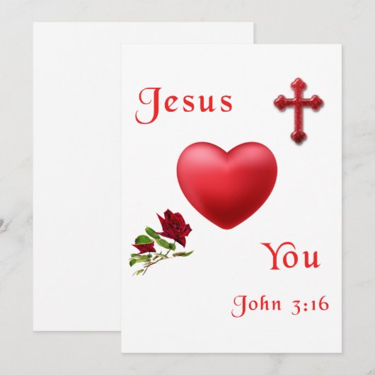 John 3:16 feestdagenkaart (Voorkant / Achterkant)