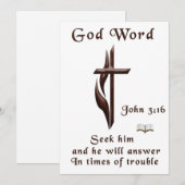 John 3:16 feestdagenkaart (Voorkant / Achterkant)