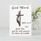 John 3:16 feestdagenkaart (Staand voorkant)