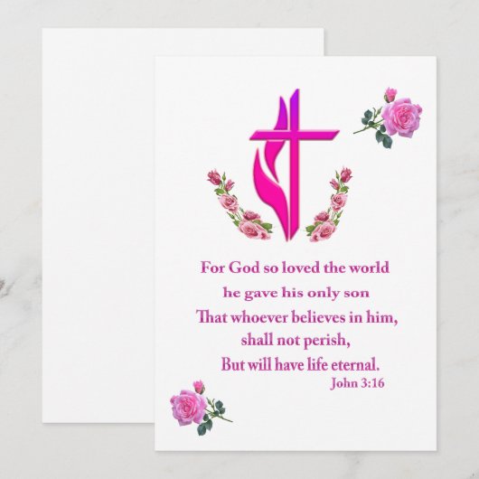 John 3:16 feestdagenkaart (Voorkant / Achterkant)