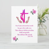 John 3:16 feestdagenkaart (Staand voorkant)