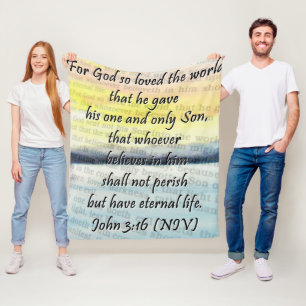 John 3:16 fleece deken