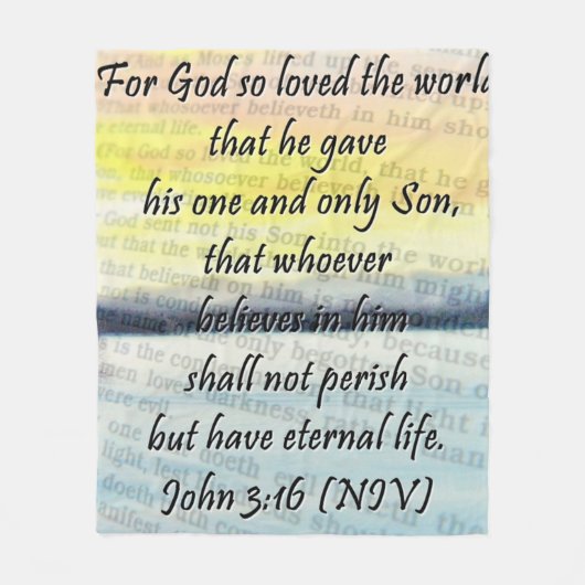 John 3:16 fleece deken (Voorkant)